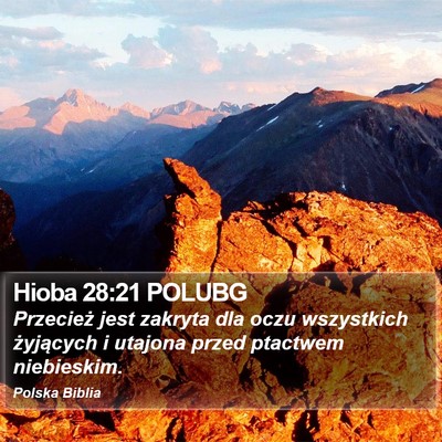 Hioba 28:21 POLUBG Bible Verse Image