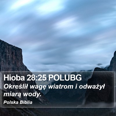 Hioba 28:25 POLUBG Bible Verse Image