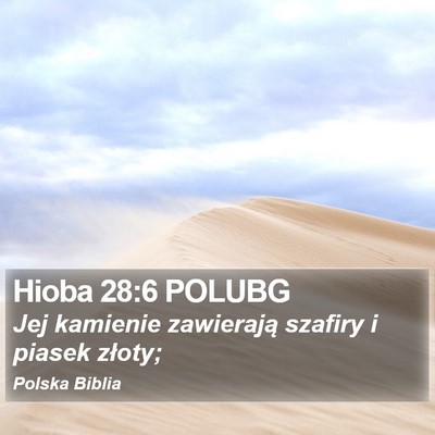 Hioba 28:6 POLUBG Bible Verse Image