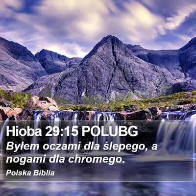 Hioba 29:15 POLUBG Bible Verse Image