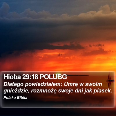 Hioba 29:18 POLUBG Bible Verse Image