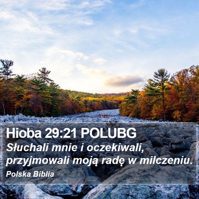 Hioba 29:21 POLUBG Bible Verse Image