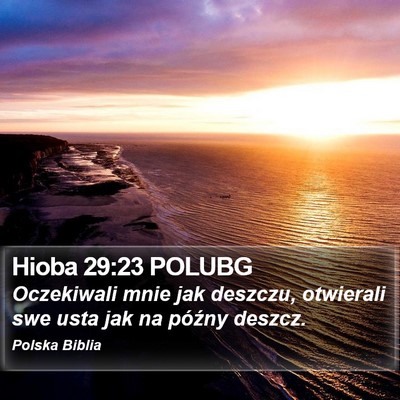 Hioba 29:23 POLUBG Bible Verse Image