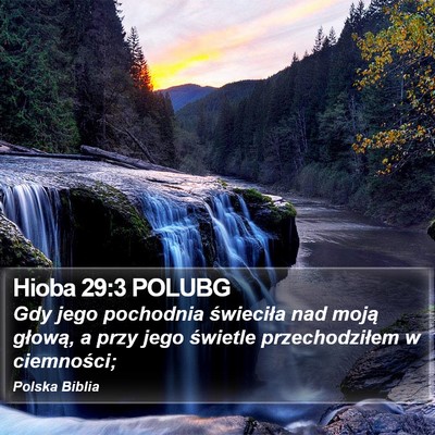 Hioba 29:3 POLUBG Bible Verse Image
