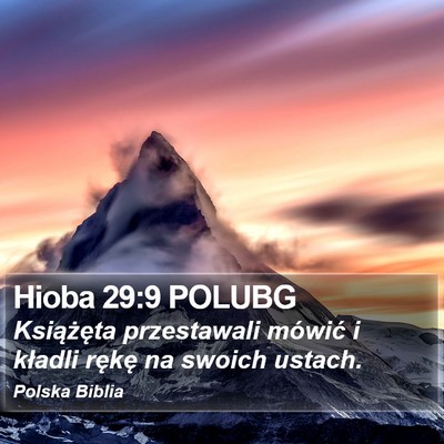 Hioba 29:9 POLUBG Bible Verse Image