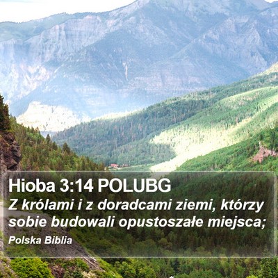Hioba 3:14 POLUBG Bible Verse Image