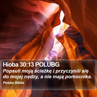 Hioba 30:13 POLUBG Bible Verse Image