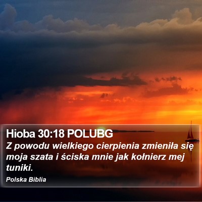 Hioba 30:18 POLUBG Bible Verse Image
