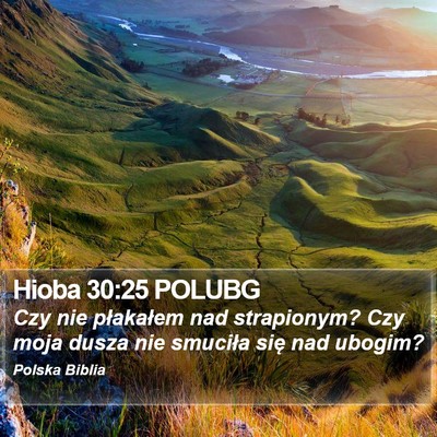 Hioba 30:25 POLUBG Bible Verse Image