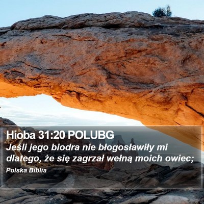 Hioba 31:20 POLUBG Bible Verse Image