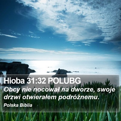 Hioba 31:32 POLUBG Bible Verse Image