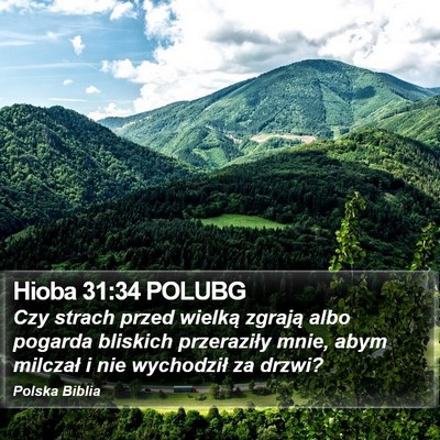 Hioba 31:34 POLUBG Bible Verse Image