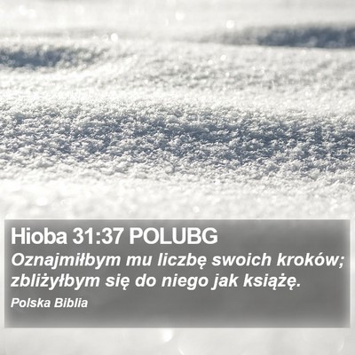 Hioba 31:37 POLUBG Bible Verse Image