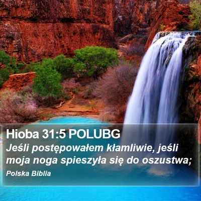 Hioba 31:5 POLUBG Bible Verse Image