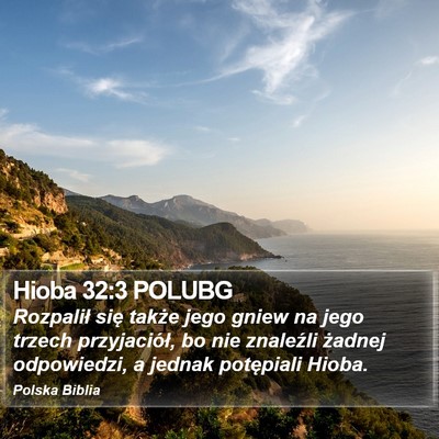 Hioba 32:3 POLUBG Bible Verse Image