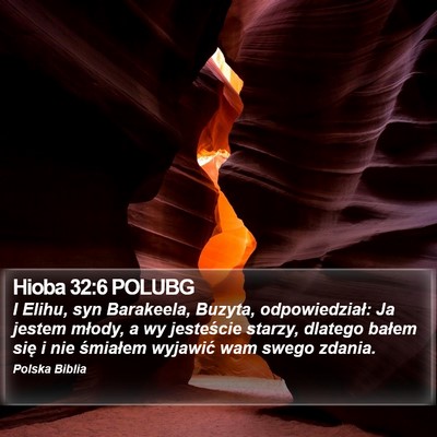 Hioba 32:6 POLUBG Bible Verse Image