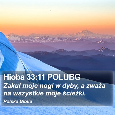 Hioba 33:11 POLUBG Bible Verse Image