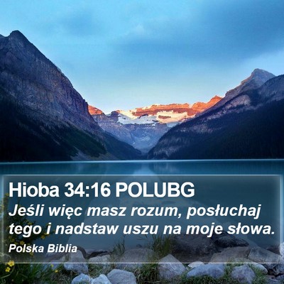 Hioba 34:16 POLUBG Bible Verse Image