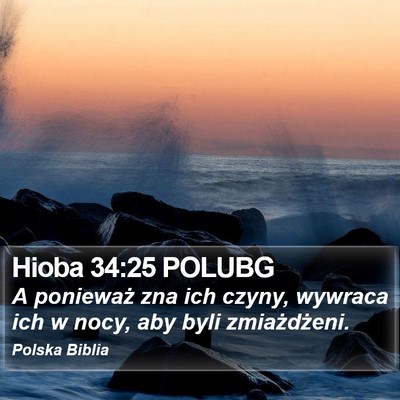 Hioba 34:25 POLUBG Bible Verse Image