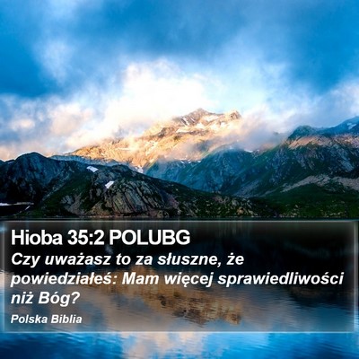 Hioba 35:2 POLUBG Bible Verse Image