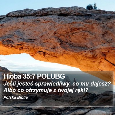 Hioba 35:7 POLUBG Bible Verse Image