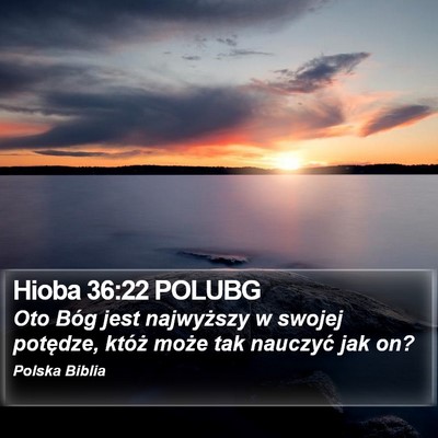 Hioba 36:22 POLUBG Bible Verse Image