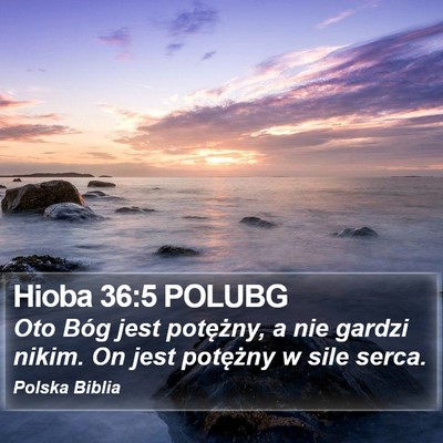 Hioba 36:5 POLUBG Bible Verse Image