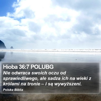 Hioba 36:7 POLUBG Bible Verse Image