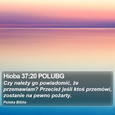 Hioba 37:20 POLUBG Bible Verse Image