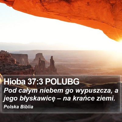 Hioba 37:3 POLUBG Bible Verse Image