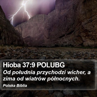 Hioba 37:9 POLUBG Bible Verse Image