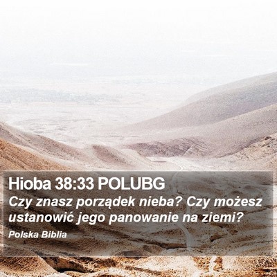 Hioba 38:33 POLUBG Bible Verse Image