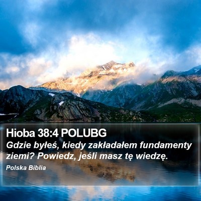 Hioba 38:4 POLUBG Bible Verse Image