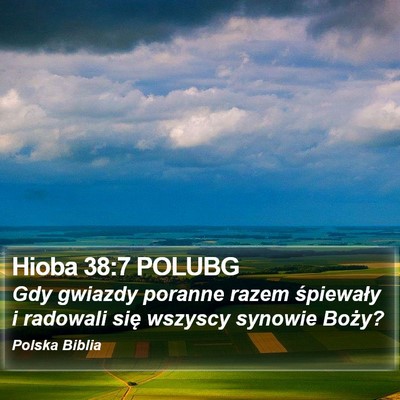 Hioba 38:7 POLUBG Bible Verse Image