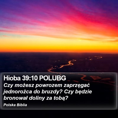 Hioba 39:10 POLUBG Bible Verse Image