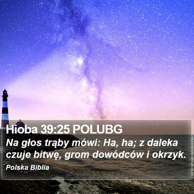 Hioba 39:25 POLUBG Bible Verse Image