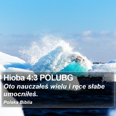 Hioba 4:3 POLUBG Bible Verse Image