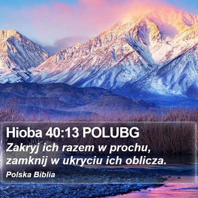 Hioba 40:13 POLUBG Bible Verse Image