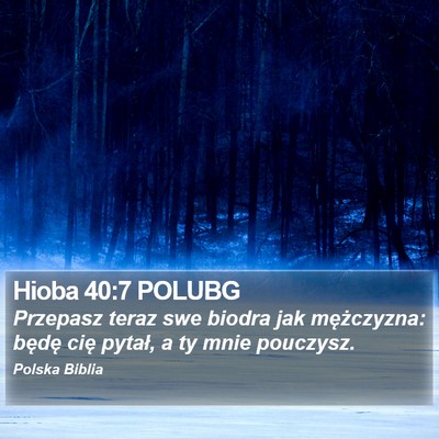 Hioba 40:7 POLUBG Bible Verse Image