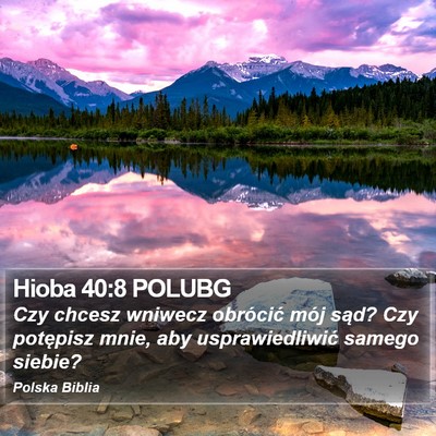 Hioba 40:8 POLUBG Bible Verse Image