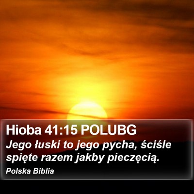 Hioba 41:15 POLUBG Bible Verse Image