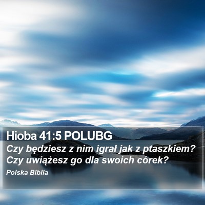 Hioba 41:5 POLUBG Bible Verse Image