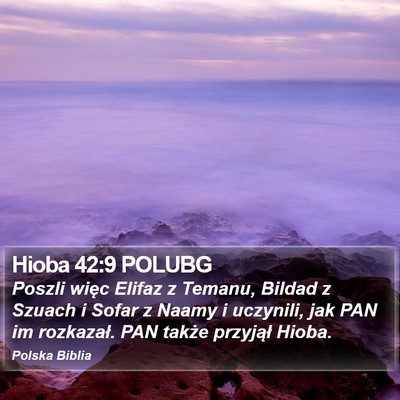 Hioba 42:9 POLUBG Bible Verse Image