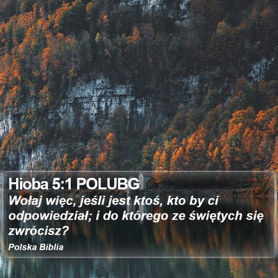 Hioba 5:1 POLUBG Bible Verse Image