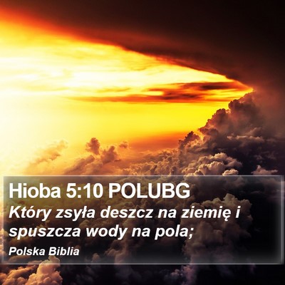Hioba 5:10 POLUBG Bible Verse Image