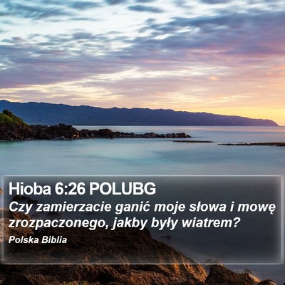 Hioba 6:26 POLUBG Bible Verse Image