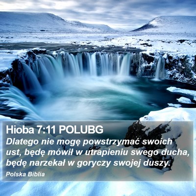 Hioba 7:11 POLUBG Bible Verse Image
