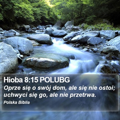 Hioba 8:15 POLUBG Bible Verse Image