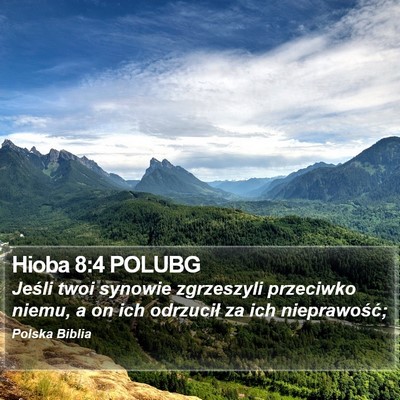 Hioba 8:4 POLUBG Bible Verse Image