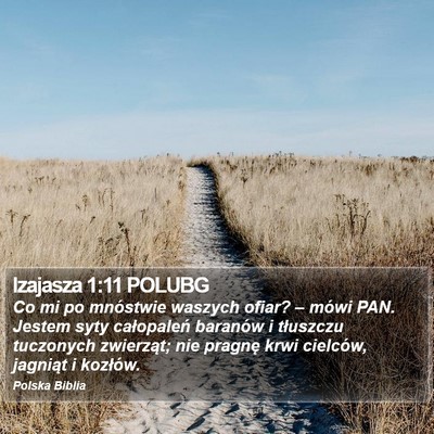 Izajasza 1:11 POLUBG Bible Verse Image
